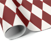 Rote und weiße Raute Festlich Moderne Weihnachten Geschenkpapier (Rolleneckpunkt)