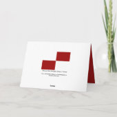 Rote und weiße Rechtecke Geburtstagskarte Karte (Rückseite)