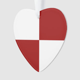 Rote und weiße Rechtecke Ornament