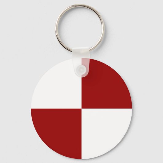 Rote und weiße Rechtecke Schlüsselanhänger (Vorderseite)