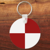 Rote und weiße Rechtecke Schlüsselanhänger (Vorderseite)