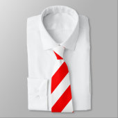 Rote und weiße Regimentsstreifen-Krawatte Krawatte (Gebunden)