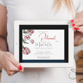 Rote und weiße Rembrandt Tulips Einladung