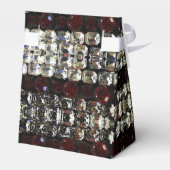 Rote und weiße Rhinestone - Vintager Schmuck Geschenkschachtel (Rückseite)