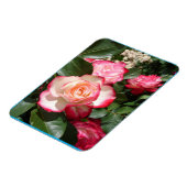 Rote und weiße Rose Blume Blumenkarte Rose Magnet (Linke Seite)