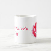 Rote und weiße Rose für den Muttertag Kaffeetasse (Mittel)