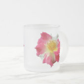 Rote und weiße Rose Mattglastasse (VorderseiteRechts)