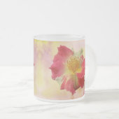 Rote und weiße Rose Mattglastasse (VorderseiteRechts)