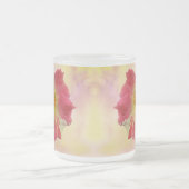 Rote und weiße Rose Mattglastasse (Mittel)