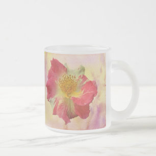 Rote und weiße Rose Mattglastasse