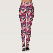 Rote und weiße Rosen Leggings (Rückseite)