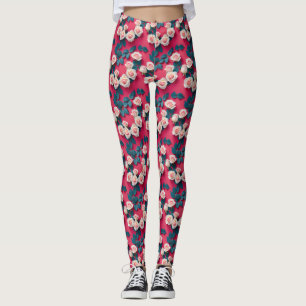 Rote und weiße Rosen  Leggings