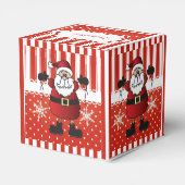 Rote und weiße Sandstreifen und der Weihnachtsmann Geschenkschachtel (Rückseite)