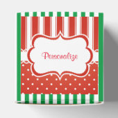 Rote und weiße Sandstreifen und der Weihnachtsmann Geschenkschachtel (Oben)