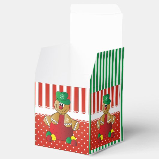 Rote und weiße Sandstreifen und der Weihnachtsmann Geschenkschachtel (Geöffnet)