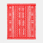 Rote und weiße Schlamm-Stoff-Fleece-Decke, 50" x60 Fleecedecke (Vorderseite)