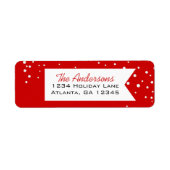 Rote und weiße Schneeflocke Merry Little Weihnacht (Vorne)