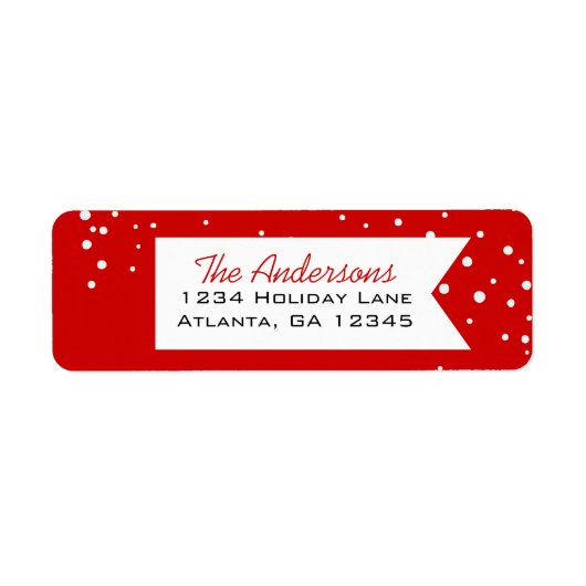 Rote und weiße Schneeflocke Merry Little Weihnacht (Vorne)