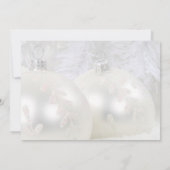 Rote und weiße Schneeflocke Ornament Weihnachtsfes Einladung (Rückseite)