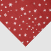 Rote und weiße Schneeflocke Seidenpapier (Ausschnitt)