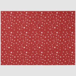 Rote und weiße Schneeflocke Seidenpapier