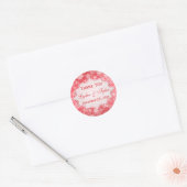 Rote und weiße Schneeflocken-Gastgeschenk Hochzeit Runder Aufkleber (Umschlag)