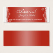 Rote und weiße Schneeflocken Hochzeitstipps (Vorne & Hinten)