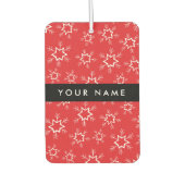 Rote und weiße Schneeflocken, Ihr Name, Personalis Autolufterfrischer (Vorderseite)