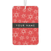 Rote und weiße Schneeflocken, Ihr Name, Personalis Autolufterfrischer (Rückseite)