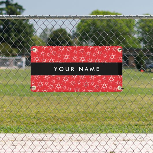 Rote und weiße Schneeflocken, Ihr Name, Personalis Banner (Insitu)