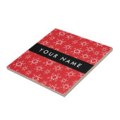 Rote und weiße Schneeflocken, Ihr Name, Personalis Fliese (Seite)