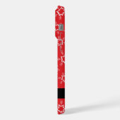 Rote und weiße Schneeflocken, Ihr Name, Personalis iPhone Hülle (Linke Seite)