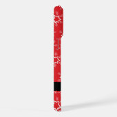 Rote und weiße Schneeflocken, Ihr Name, Personalis iPhone Hülle (Rechte Seite)