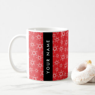 Rote und weiße Schneeflocken, Ihr Name, Personalis Kaffeetasse