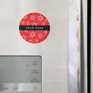 Rote und weiße Schneeflocken, Ihr Name, Personalis Magnet
