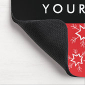 Rote und weiße Schneeflocken, Ihr Name, Personalis Mousepad (Ecke)