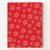 Rote und weiße Schneeflocken, Ihr Name, Personalis Notizblock (Rückseite)