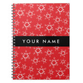 Rote und weiße Schneeflocken, Ihr Name, Personalis Notizblock (Vorderseite)