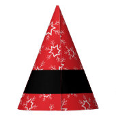 Rote und weiße Schneeflocken, Ihr Name, Personalis Partyhütchen (Rückseite)