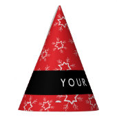 Rote und weiße Schneeflocken, Ihr Name, Personalis Partyhütchen (Links)