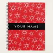 Rote und weiße Schneeflocken, Ihr Name, Personalis Planer (Vorderseite)