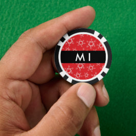 Rote und weiße Schneeflocken, Ihr Name, Personalis Pokerchips