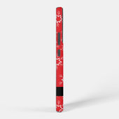 Rote und weiße Schneeflocken, Ihr Name, Personalis Samsung Galaxy Hülle (Rechte Seite)