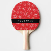 Rote und weiße Schneeflocken, Ihr Name, Personalis Tischtennis Schläger (Vorderseite)