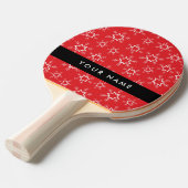 Rote und weiße Schneeflocken, Ihr Name, Personalis Tischtennis Schläger (Vorderseite)
