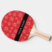 Rote und weiße Schneeflocken, Ihr Name, Personalis Tischtennis Schläger (Seitenansicht)