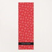 Rote und weiße Schneeflocken, Ihr Name, Personalis Yogamatte (Vorderseite)
