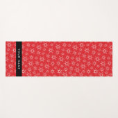 Rote und weiße Schneeflocken, Ihr Name, Personalis Yogamatte (Vorderseite (Horizontal))
