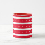 Rote und weiße Schneeflocken Tasse (Zentrum)