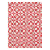 Rote und weiße Schneeflocken Tischdecke (Vorderseite)